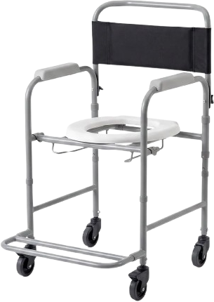 Cadeira de Banho Higiênica Dobrável D30 Dellamed, suporta até 100 kg, assento de 38 cm