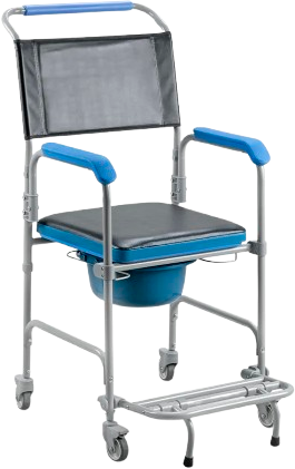 Cadeira de Banho Higiênica Desmontável D50 Dellamed, suporta até 150 kg, assento de 43 cm