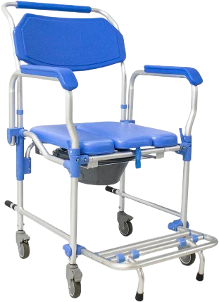 Cadeira de Banho em Alumínio D60 Dellamed, suporta até 150 kg, assento de 42 cm, dobrável