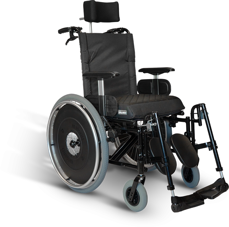 Cadeira de rodas manual AVD Reclinável Ortobras, encosto reclinável até 150 graus, suporta até 155 kg